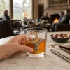 Pewter Elk Head Double Old-Fashioned Glass