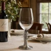 Features a proud Thoroughbred horse head elevating the glass bowl, celebrating noble equine beauty.