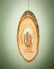 Hand-Carved Olivewood from Bethlehem ON SALE | Bark Slice Ornament with 3 Crosses, 5" | Lindenhaus Imports in Helen, Ga