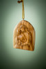 Hand-Carved Olivewood Ornaments from the Holy Land ON SALE! | 3D Arched Ornaments with Holy Family, 3" | Lindenhaus Imports in Helen, Ga
