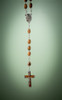 Hand-Carved Olivewood from Bethlehem ON SALE | Rosary with Water from Jordan River and Earth from Bethlehem, 30" | Lindenhaus Imports in Helen, Ga