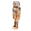Authentic German Nutcrackers ON SALE! | Features real rabbit fur, hand-painted natural brown eyes, traditional riding boots and tyrolean hat, wooden rifle, and lever on back to open and close mouth. || The Soldat (Soldier), 16" 024/N/067/D || Handmade in the Erzgebirge region of Seiffen, Germany || Lindenhaus Imports in Helen, Ga