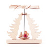 Authentic German Pyramids ON SALE! | Features handcrafted deer, berries, and incredible craftsmanship detailed in the handcarved tree. USE: Warm-Air pyramids do not require candles. Instead, they rely on the temperature difference created by ambient warmth. When the temperature difference between the base and the top is significant enough, the fan begins to spin. As the fan rotates, it sets the entire pyramid in motion. | 1-Tier Mini Forest Scene, 4" Warm-Air Pyramid 074/P/086/D | Handmade in the Erzgebirge region of Seiffen, Germany | Lindenhaus Imports in Helen, Ga