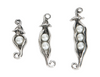 Inspirational Charms ON SALE! || Sold separately. Each order comes with 1 silver pod with your choice of either one, two, or three peas || 'Peas in a Pod' Motivational Charm ER41217 || Lindenhaus Imports in Helen, Ga