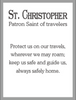 St. Christopher the Patron Saint of Travelers Poem Card St. Christopher the Patron Saint of Travelers Poem Card