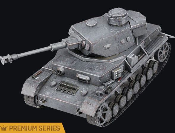 Panzer IV German Tank Metal Earth Stainless-Steel Model Kit PS2001