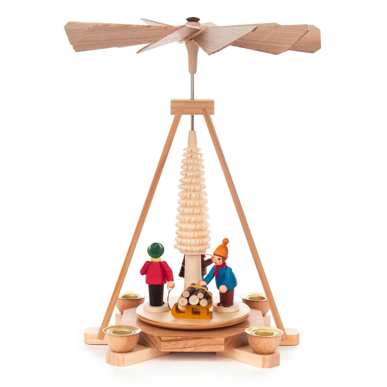German Pyramid with Ore Mountain Woodsmen at Lindenhaus Imports 085/484/5