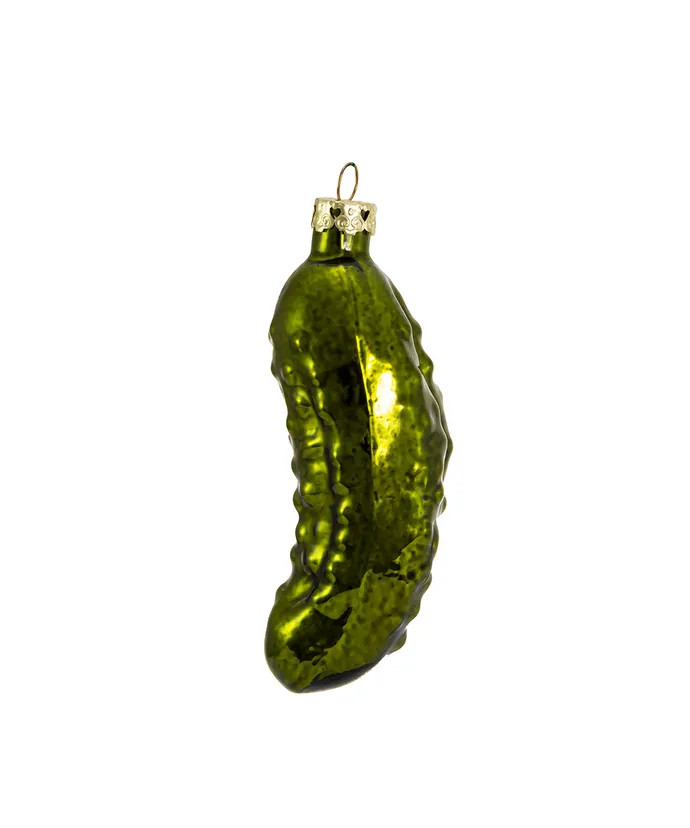 Hand-Blown Glass Traditional Christmas Pickle Ornament - Thumbnail 2