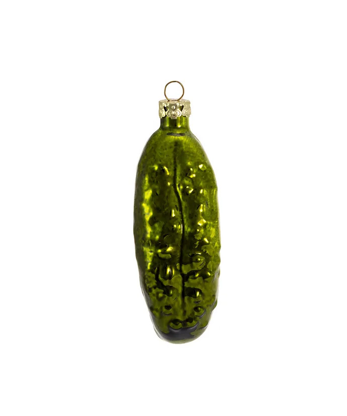 Hand-Blown Glass Traditional Christmas Pickle Ornament - Thumbnail 5