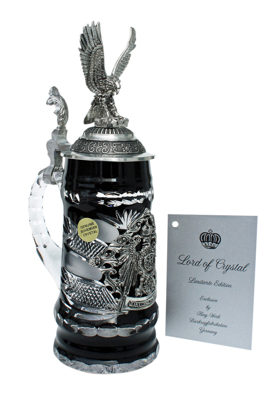 Solid Crystal Deutschland Eagle Beer Stein