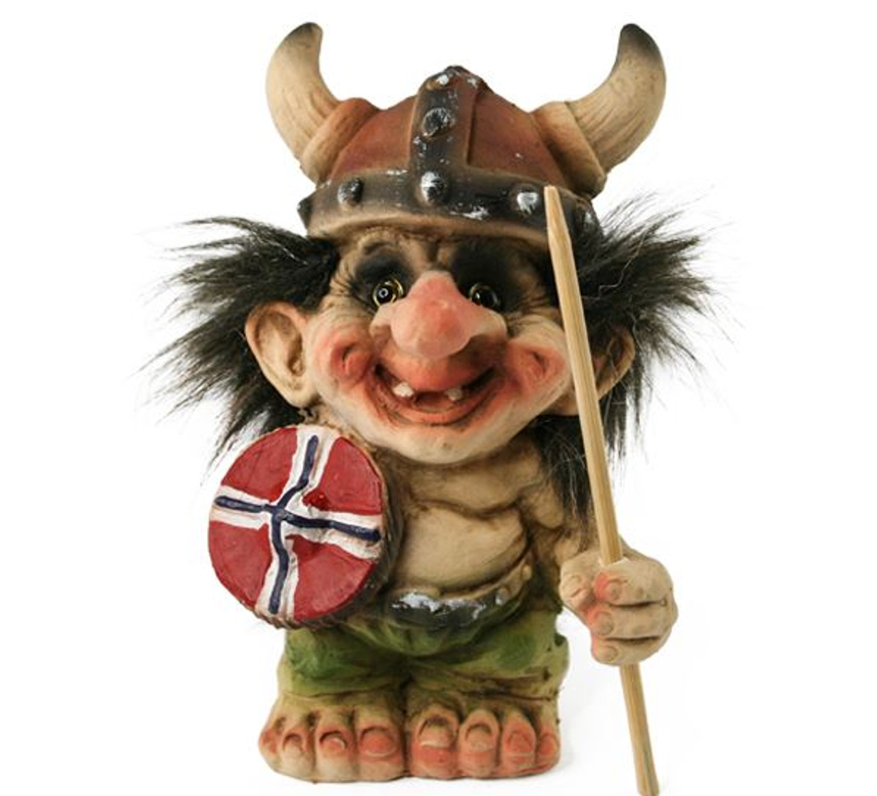 Viking Troll with Helmet & Norwegian Shield NyForm 840013 at Lindenhaus Imports