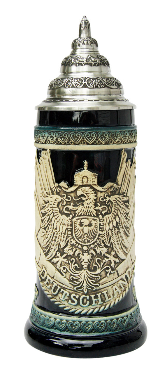 Blue Deutschland Eagle German Beer Stein by KING WERK 1115/BLE