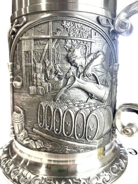 Steinページ Brauerei Brewery Pewter Beer Stein, 0.6L | Lindenhaus