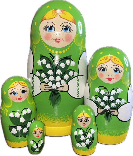 Seasons Collection ||5-Piece Spring Matryoshka, 6