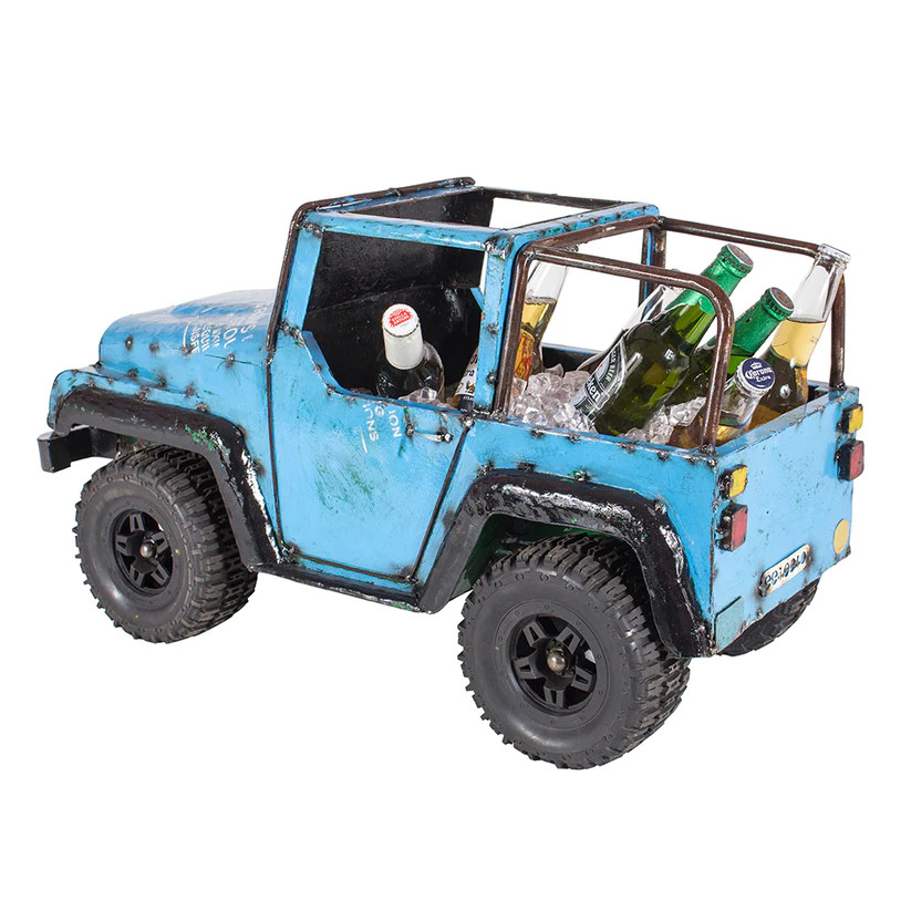 Baby Blue Eco-Friendly 4x4 Off-Road Rolling Beverage Cooler, 16