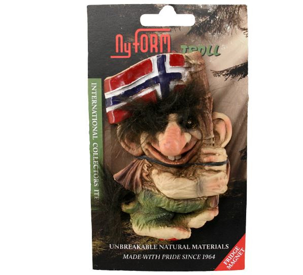 NyForm Troll Magnet with Norwegian Flagpole #2006 | Lindenhaus
