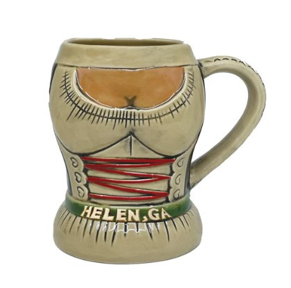 Traditional Dirndl 3D Stoneware Coffee Cup with 'Helen, Ga', 4.5