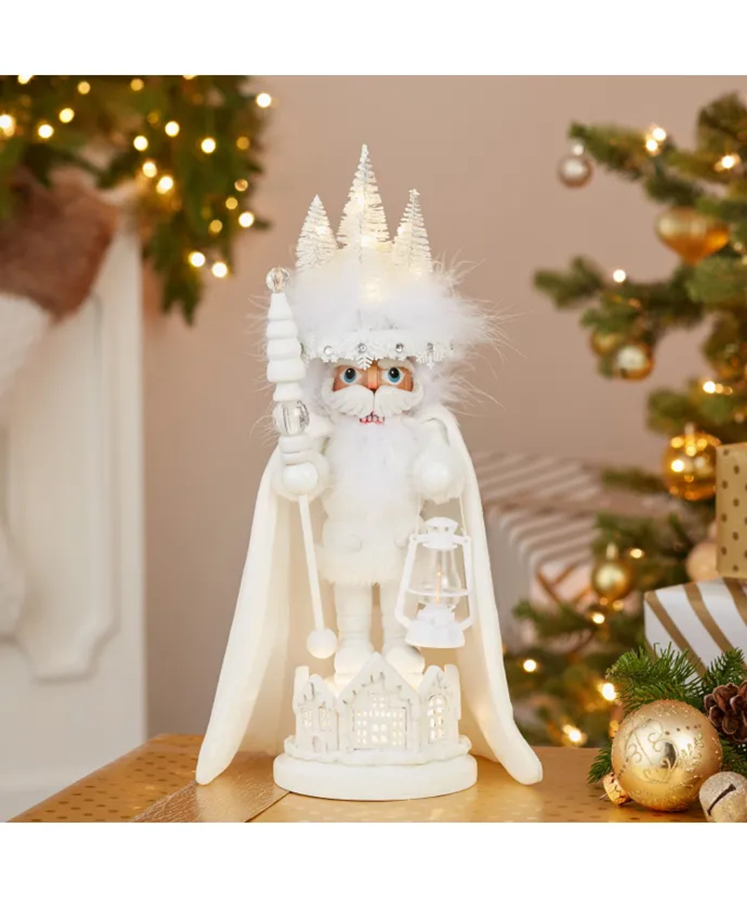 LED Light-Up White Winter King Hollywood Nutcrackers™ Exclusive by Kurt S. Adler HA0658