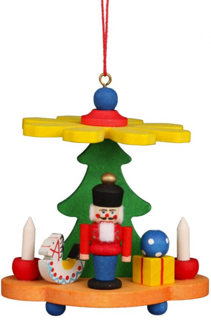 Handcrafted wooden German pyramid nutcracker ornament home decor