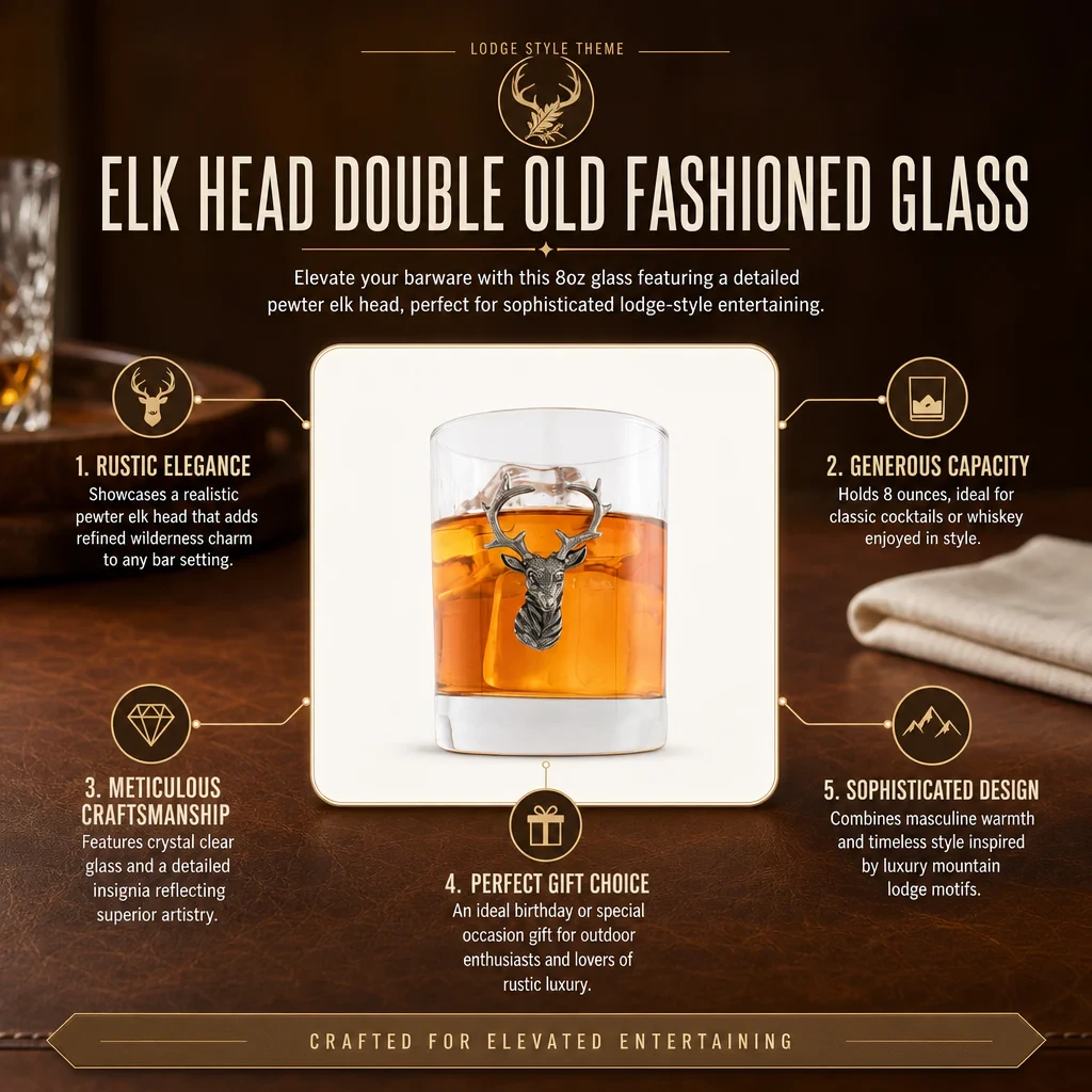 Old-Fashioned Lodge-Style Pewter Glass 