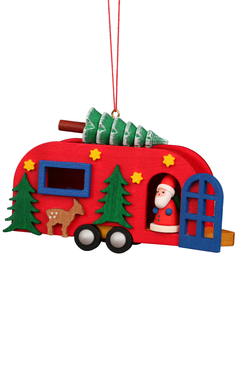 Christian Ulbricht Ornament - Santa in his caravan. Made in Germany. 