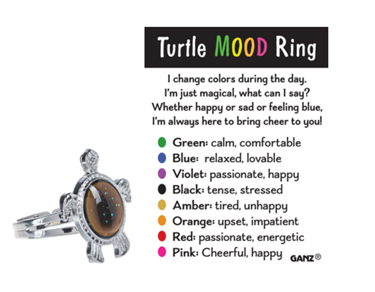 Turtle Color-Changing Mood Ring