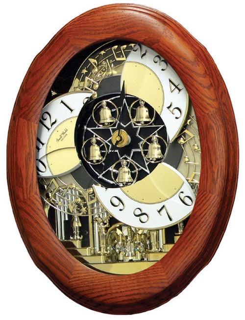 RHYTHM Magic Motion Clock ON SALE | Joyful Nostalgia Oak | Lindenhaus Imports in Helen, GA