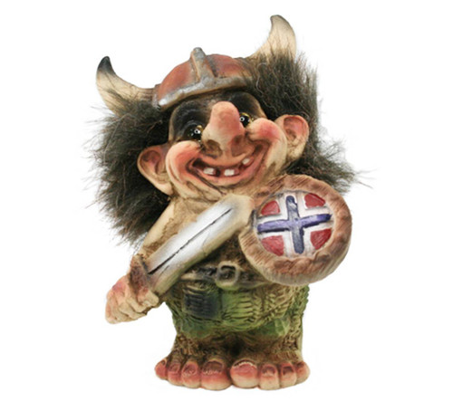 Authentic Trolls from Norway ON SALE! | Norwegian Viking Troll with Shield & Sword, 4" | Lindenhaus Imports in Helen, Ga