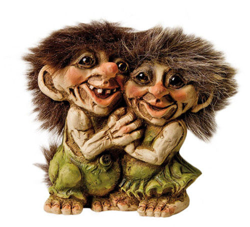 Authentic NyForm Norwegian Trolls ON SALE! | Troll Couple Holding Hands, 5" #055 || Lindenhaus Imports in Helen, Ga