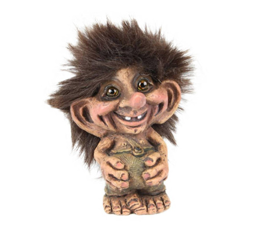 Authentic NyForm Norwegian Trolls ON SALE! || Troll with Hands on Belly, 3.5" #060 || Lindenhaus Imports in Helen, Ga