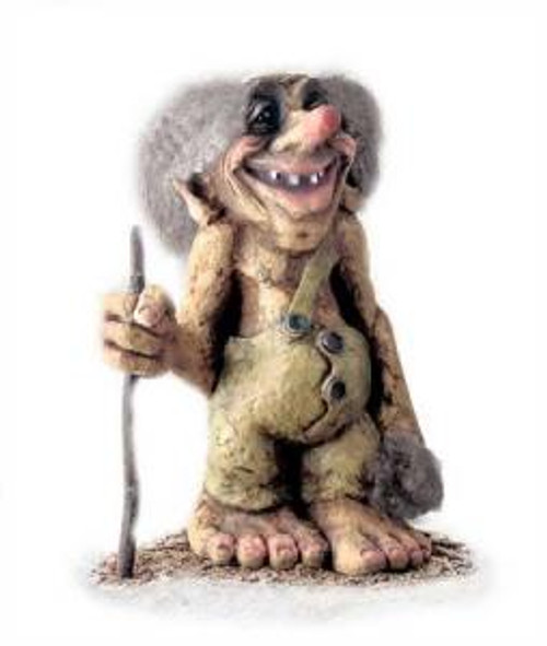 Authentic Norwegian Trolls ON SALE! || Large Troll with Stick, 18" T/103 || Lindenhaus Imports in Helen, Ga