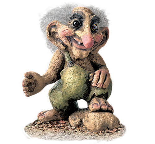 Authentic NyForm Norwegian Trolls ON SALE! || Large Grandfather Troll with Hand on Knee #256 || Lindenhaus Imports in Helen, Ga
