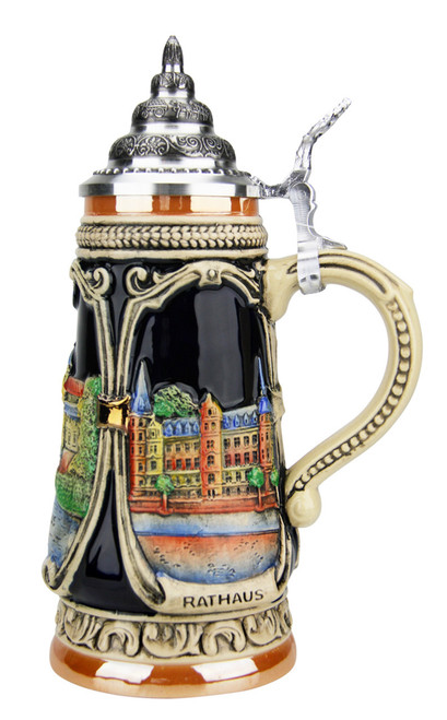 Authentic German Stein ON SALE | Wiesbaden Landscape Relief Stein | Lindenhaus Imports in Helen, GA Authentic German Stein ON SALE | Wiesbaden Landscape Relief Stein | Lindenhaus Imports in Helen, GA