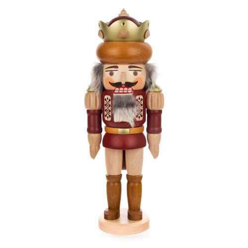 Brown Coat King with Crown German Nutcracker