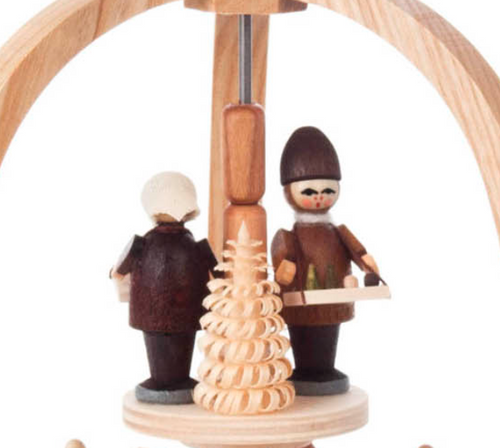 Authentic German Pyramids ON SALE! | Features handcarved Santa with 3 children holding lanterns on the lower turntable, 2 merchants with tray of trinkets on the upper turntable, intricate trees throughout, and 4 premium brass tealight candle holders. USE: Place the candle in the designated holders on the pyramid. Heat from the candle will slowly cause the blades to rotate. | 2-Tier Lantern Children and Merchants, 9" 085/P/530/D | Handmade in the Erzgebirge region of Seiffen, Germany | Lindenhaus Imports in Helen, Ga Authentic German Pyramids ON SALE! | Features handcarved Santa with 3 children holding lanterns on the lower turntable, 2 merchants with tray of trinkets on the upper turntable, intricate trees throughout, and 4 premium brass tealight candle holders. USE: Place the candle in the designated holders on the pyramid. Heat from the candle will slowly cause the blades to rotate. | 2-Tier Lantern Children and Merchants, 9" 085/P/530/D | Handmade in the Erzgebirge region of Seiffen, Germany | Lindenhaus Imports in Helen, Ga