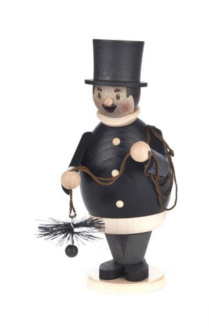 Authentic German Smokers ON SALE! | FRONT: The chimney sweeper has been hard at work! He holds his tools and is covered in black soot from head to toe!! | 'Max' the Chimney Sweeper, 7" 146/S/1343/D/18 | Part of the Max Räuchermann Collectible Series