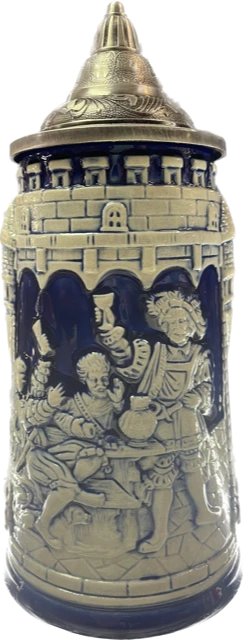 Festive German Castle Beer Stein S4109