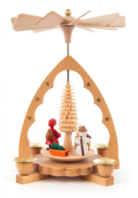 1-Tier Santa and Snowman German Pyramid