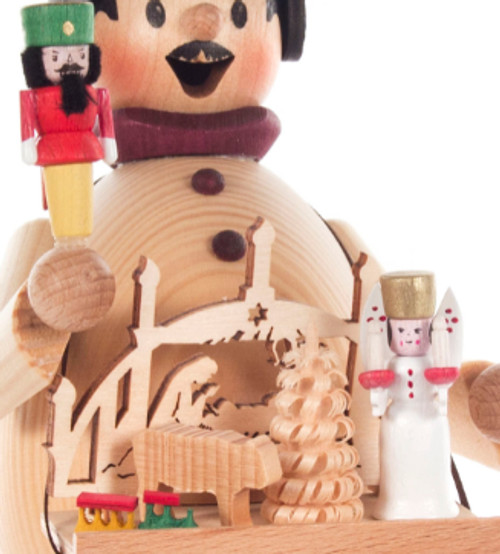 Traditional German incense smoker figurine with festive detailing for Christmas 146/1343/14