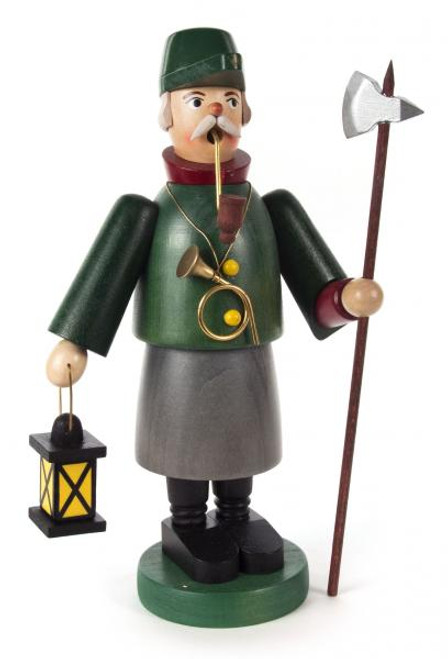 Authentic German Smokers ON SALE | FRONT: This Night Watchman ready to keep his community safe! Equipped with handcarved lantern, horn, and weapon he is sure to bring joy and fun to your home! | The Nachtwächter (Night Watchman), 9" 049/S/1601/D | Lindenhaus Imports in Helen, Ga
