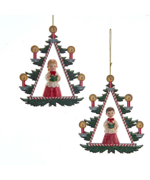 German Choir Boy and Girl Ornaments