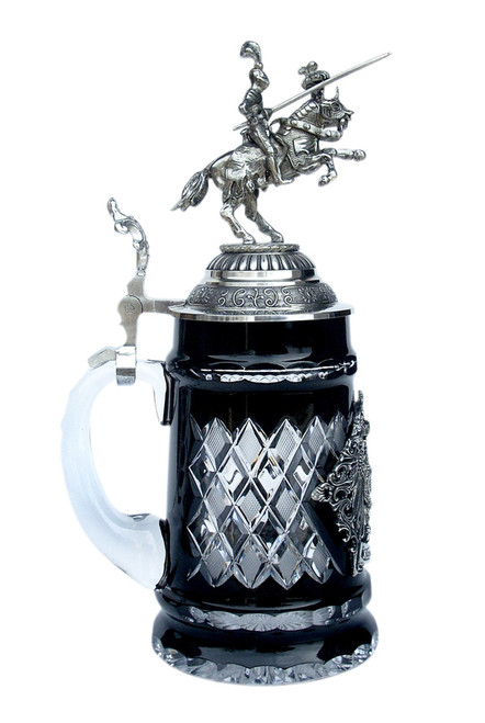 Authentic German Crystal Stein ON SALE | Crystal Deutschland Stein with 3D Pewter Knight Lid 6002/SR | Lindenhaus Imports in Helen, GA Authentic German Crystal Stein ON SALE | Crystal Deutschland Stein with 3D Pewter Knight Lid 6002/SR | Lindenhaus Imports in Helen, GA