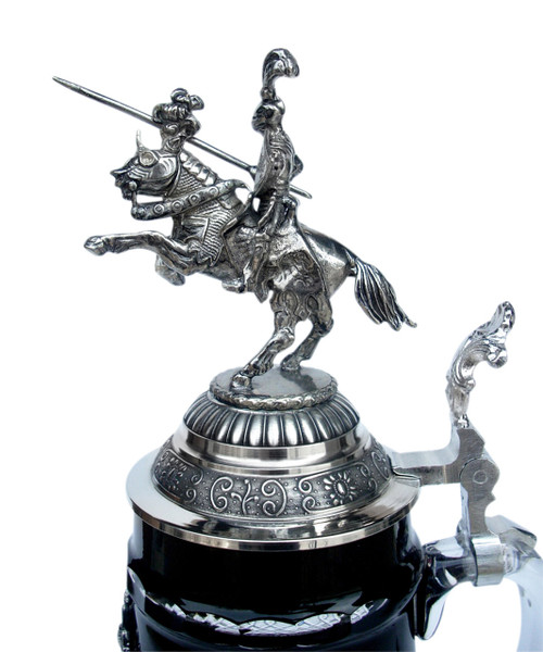 Authentic German Crystal Stein ON SALE | Crystal Deutschland Stein with 3D Pewter Knight Lid 6002/SR | Lindenhaus Imports in Helen, GA Authentic German Crystal Stein ON SALE | Crystal Deutschland Stein with 3D Pewter Knight Lid 6002/SR | Lindenhaus Imports in Helen, GA