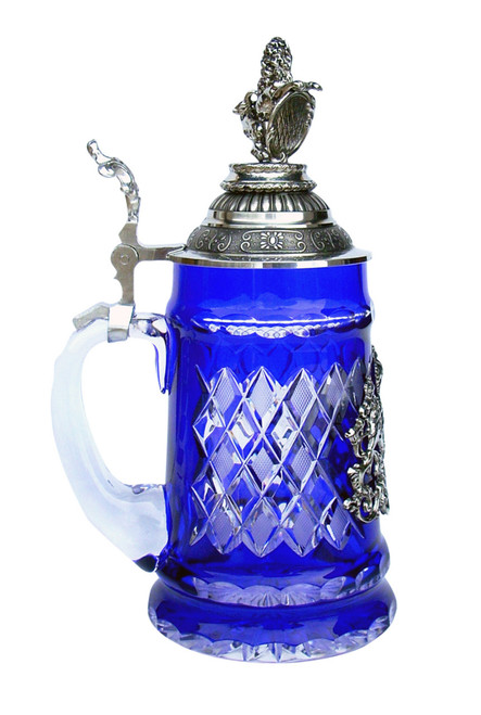 Authentic German Crystal Stein ON SALE | Bayern Crest with 3D Pewter Lion Lid 6002/BL | Lindenhaus Imports in Helen, GA Authentic German Crystal Stein ON SALE | Bayern Crest with 3D Pewter Lion Lid 6002/BL | Lindenhaus Imports in Helen, GA