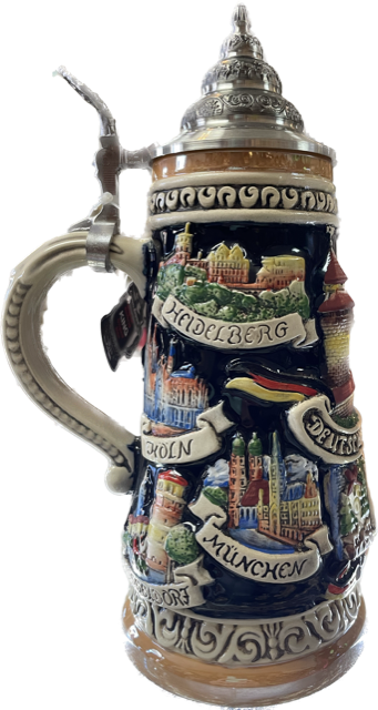 Deutschland-Germany Famous Cities Limited-Edition German Beer Stein