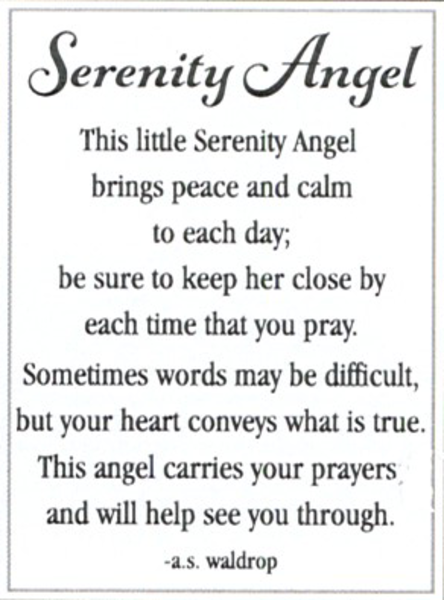 Serenity Stone Angel Poem Card