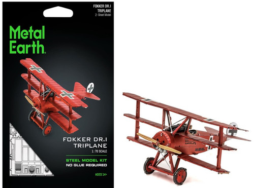 Fokker Dr.I Triplane Aircraft Metal Model Kit MMS210