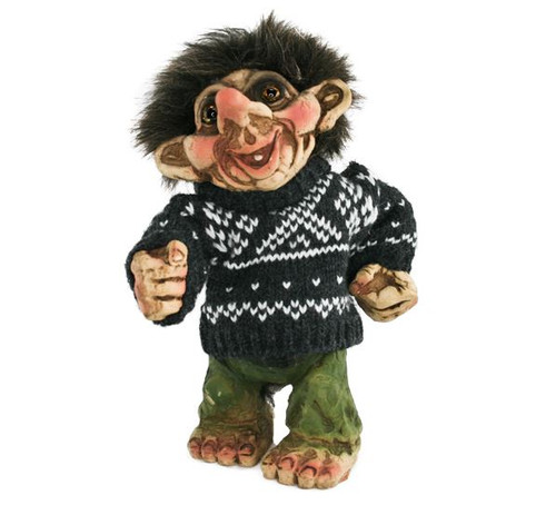 Authentic Norwegian Troll ON SALE | Troll with Norwegian Sweater, 7.5" 193 | Lindenhaus Imports in Helen, GA