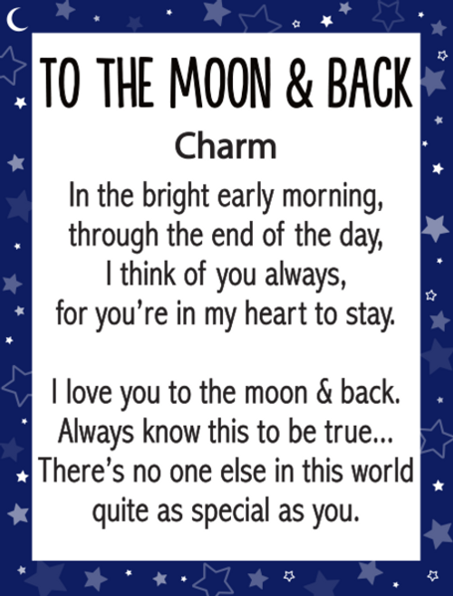 I Love You to the Moon and Back Poem Card I Love You to the Moon and Back Poem Card