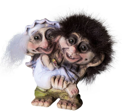 Authentic Trolls from Norway ON SALE! | Norwegian Bride & Groom Trolls, 3.7" | Lindenhaus Imports in Helen, GA